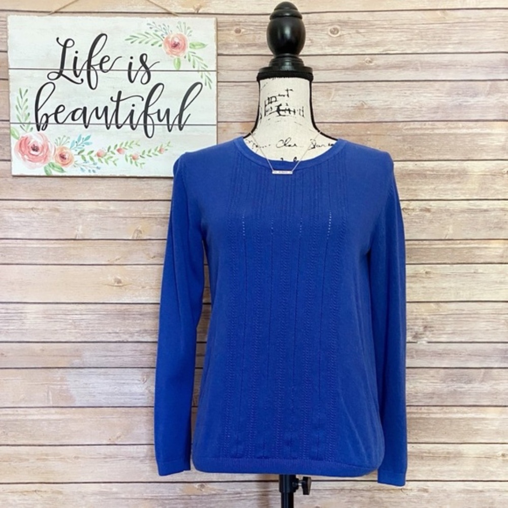 Banana Republic Royal Blue Crew Neck Sweater Medium